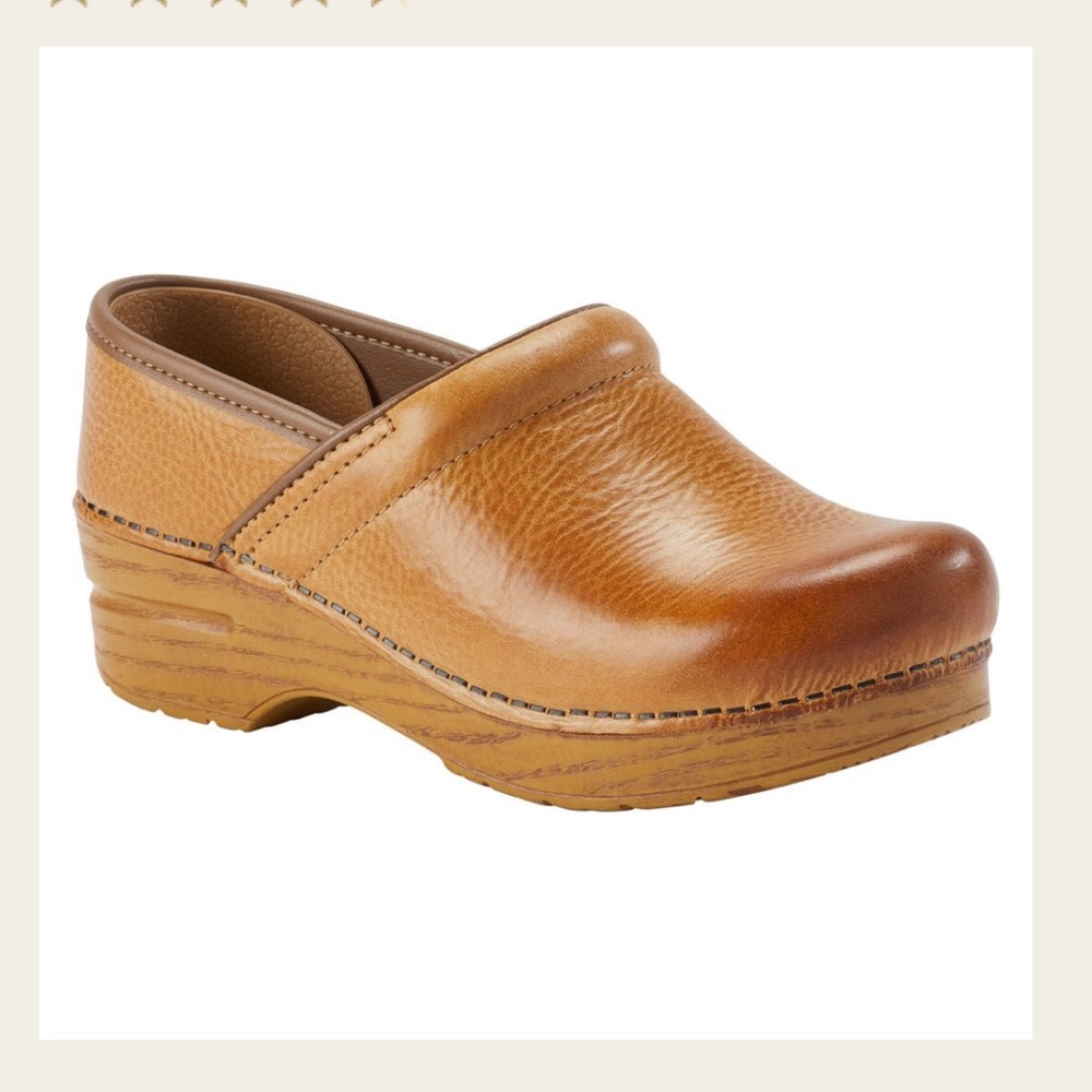 Dansko Professional Clog - Honey Distressed / Olde Gold